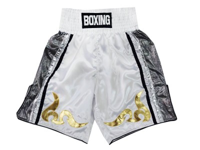 Pantaloncini da boxe personalizzati : KNBSH-030-Bianca
